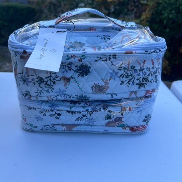 Vera Bradley Blue Floral Cosmetic Case - Picture 2 of 3